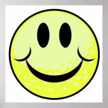 Golfballlächelngesicht Poster