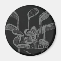 GOLFCLUB-KUNST-MAGNET MAGNETE