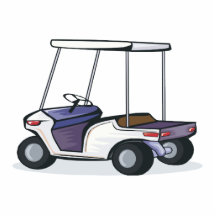 Golfmobilgraphik Foto Figuren