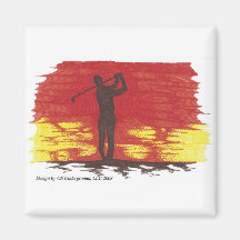 Golfspieler-Silhouette-Magnet