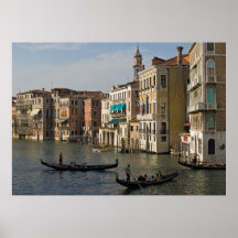 Gondeln und Paläste, Canal Grande, Venedig, Italie Posterdrucke