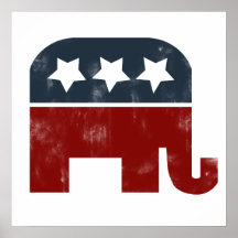 Gop-Elefantlogo Posterdrucke