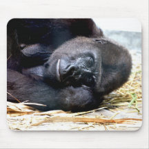 Gorilla-Anstarren Mousepads