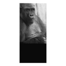 Gorilla-Lesezeichen Bedruckte Werbekarte