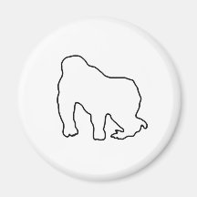 Gorilla-Zoe-Magnet - Gorilla-Kontur Magnete