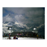 Gorner großes Observatorium und Matterhorn in Wolk Postkarten