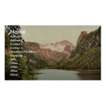 Gosausee und Dachstein, Oberösterreich, Austro-Hun Visitenkarten Vorlage