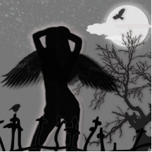 Goth Engel herausgeschnitten Fotofiguren