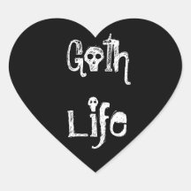 Goth Leben Herz Aufkleber