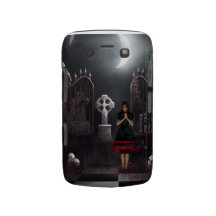 Goth Mädchen im gespenstischen moonlit Friedhof Blackberry Bold Case