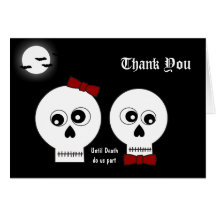 Goth Schädel danken Ihnen zu kardieren Karte