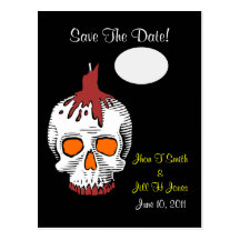 Goth Schädel Save the Date! Hochzeits-Postkarte