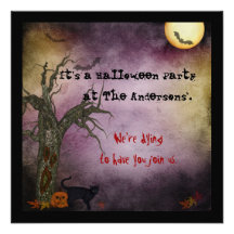 Gotische Himmels-Halloween-Einladung