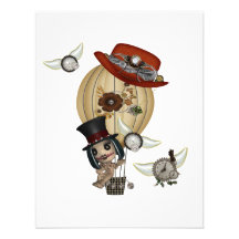gotische laveau Heißluftballon steampunk Kunst Personalisierte Ankündigungen