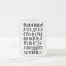 Gotischer Buchstabe-Becher Kaffeehaferl