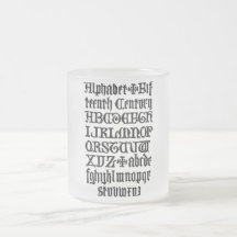 Gotischer Buchstabe-Becher Tee Haferl