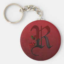 Gotisches Rosen-Monogramm R Schlüsselbänder