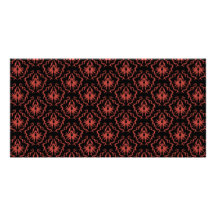 Gotisches rotes und schwarzes Damast-Muster Bilder Karten