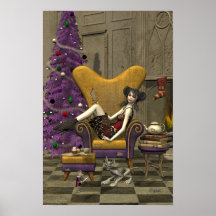 Gotisches Weihnachtsplakat - "Wartesankt "