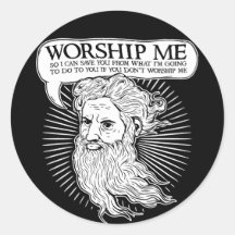Gott: Beten Sie mich an, also kann ich Sie von mir Runde Sticker
