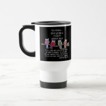 Gott gibt ein Schrei-Eulen Tasse