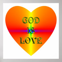 "Gott ist Liebe-" Plakat