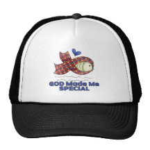 Gott machte mich spezielles Autismus-Fisch-Symbol Kultmütze