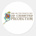 Gott schuf Projektion Sticker