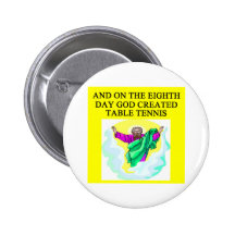 Gott schuf Tischtennis Anstecknadel