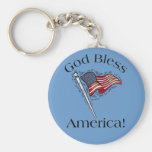 Gott segnen Amerika Keychain Schlüsselband