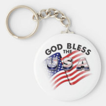 Gott segnen die USA Keychain Schlüsselband