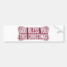 Gott segnen Sie dieses Weihnachten Autosticker