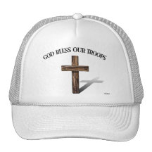Gott segnen unsere Truppen mit schroffem Kreuz Truckercap