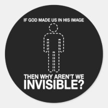 Gott uns in seinem Bild, warum sind nicht machten  Runde Sticker