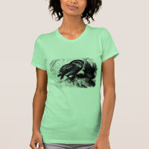 Graben des Eulen-Vintagen hölzernen Stiches Shirts