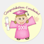 Graduierter Mädchen-Aufkleber