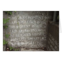 Graffiti auf Westwand, Treppe zu Kitsilano Strand Grußkarte