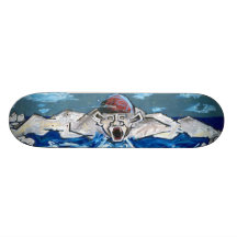 Graffiti: der Schwimmer - Skateboard Brett