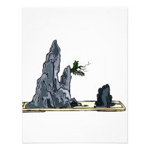 Grafischer Bildentwurf 1 Penjing Bonsais Personalisierte Einladungskarte