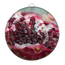 Granatapfelfruchtmakrofoto-Samenrot dartboards