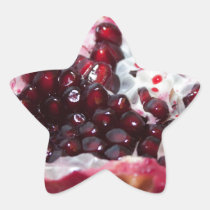 Granatapfelfruchtmakrofoto-Samenrot aufkleber