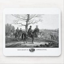 Grant und Lee bei Appomattox -- Ziviler Krieg Mousepads