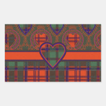 GrantScottish Tartan Rechteckige Aufkleber