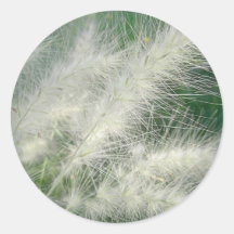 Gras-Blumen 1 Runder Aufkleber