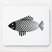 Gräten Fisch fishbones Mousepads