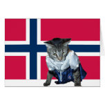 "Gratulerer MED dagen" norwegische Katzenkarte