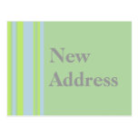 Graue blaue Streifen des neuen Adressengelbs Postkarte