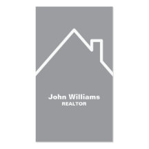 Graue Geschäftskarte des modernen Anwesens des Rea Visitenkarte
