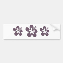 Graue Hibiskus-Blume Autosticker