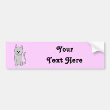 Graue Katzen-Karikatur Autosticker